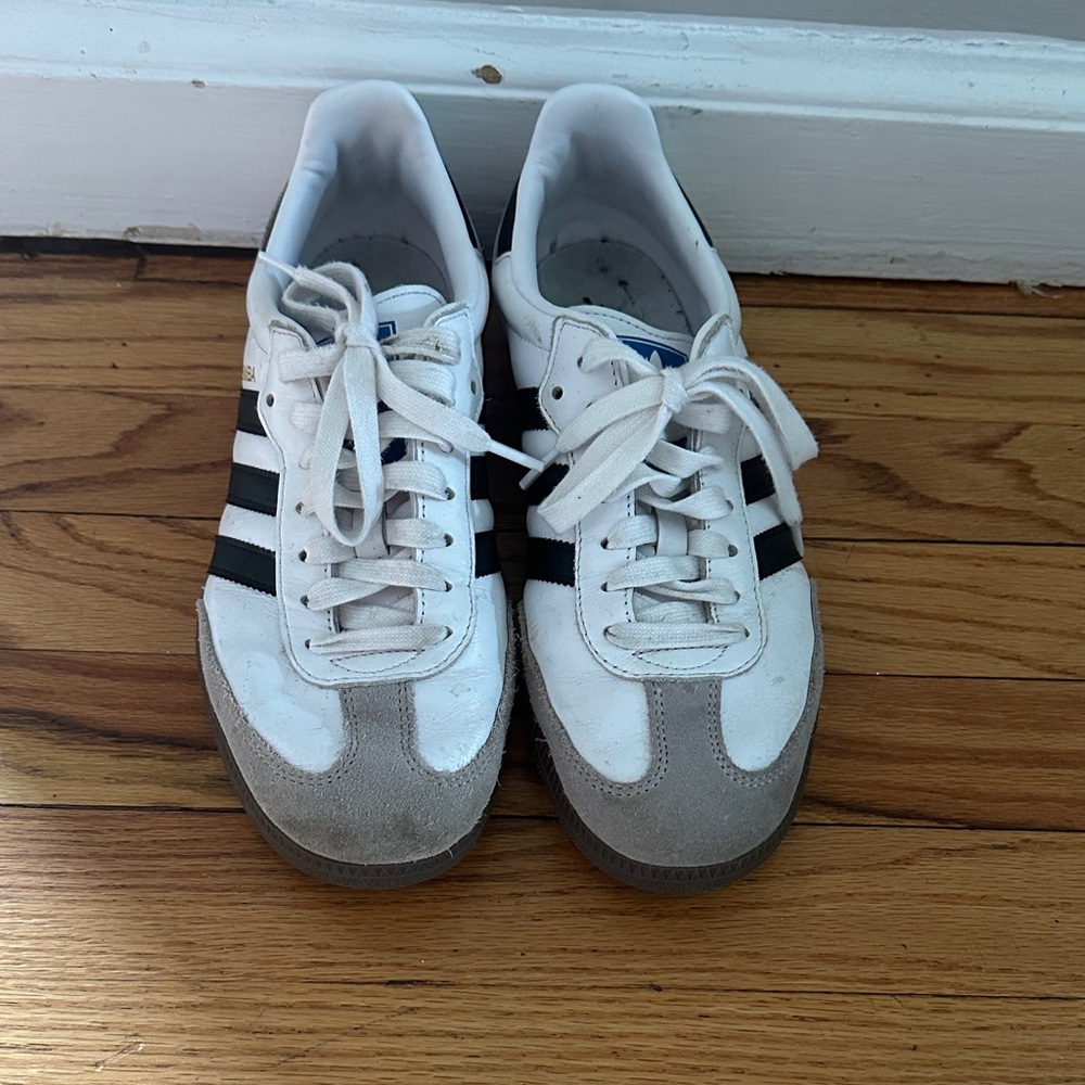 Adidas Men's White and Black Sneakers